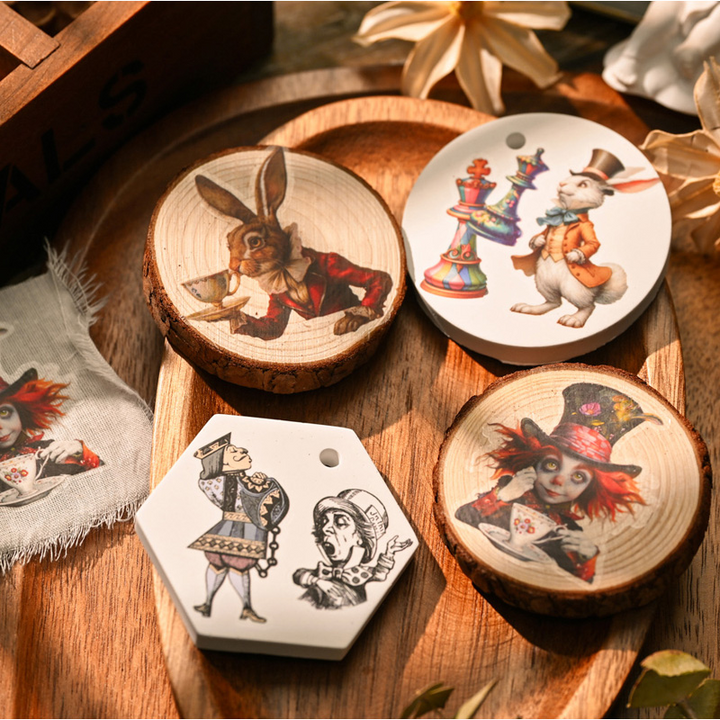 Vintage Alice Wonderland Transfer Stickers For Scrapbook Magic For Personalized Decor