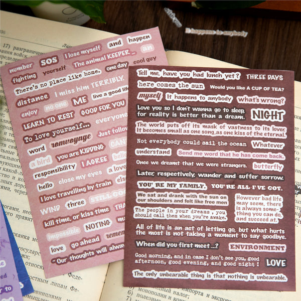 Vintage Belated Letter Writing Paper Stickers for Journal Decor