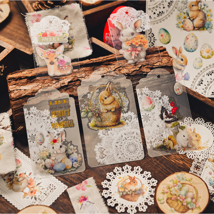 Vintage Easter Festival Transfer Stickers For Scrapbook