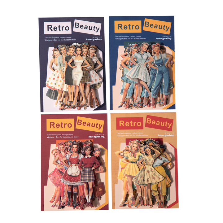 Vintage Girl Stickers Retro Beauty Vintage Characters Ephemera