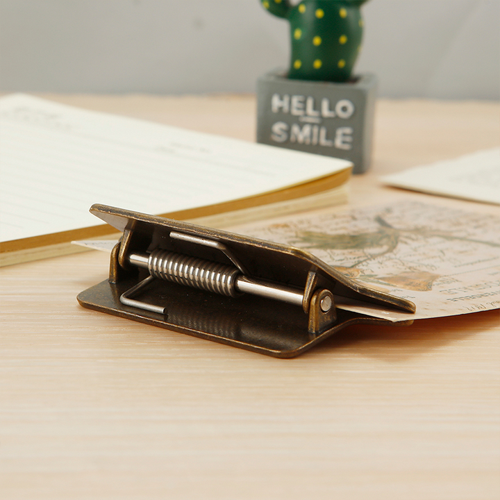 Vintage Gold Binder Clip Elegant Metal Stationery Accessory