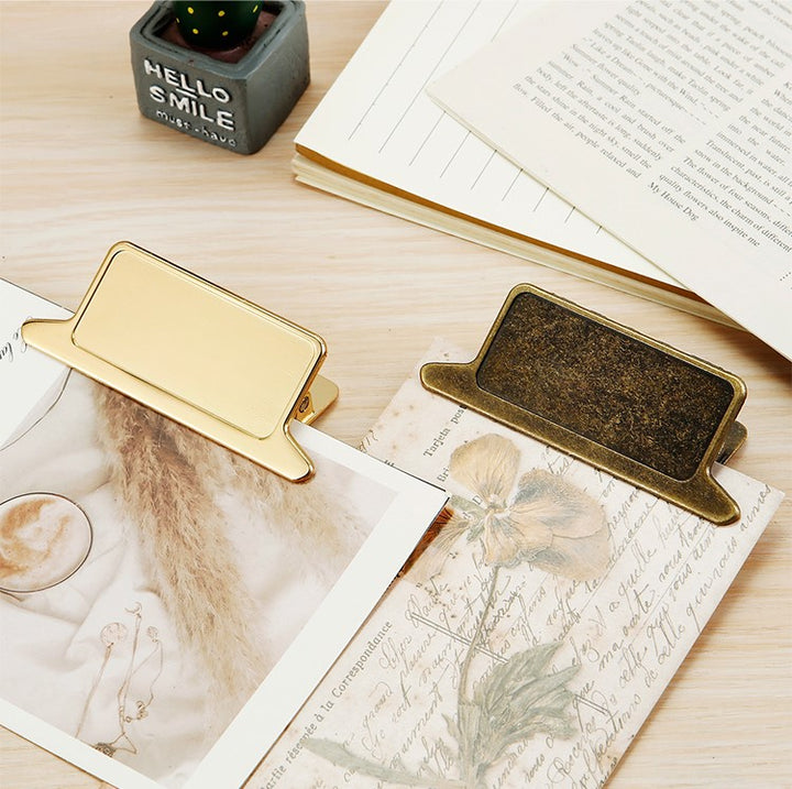 Vintage Gold Binder Clip Timeless Retro Design