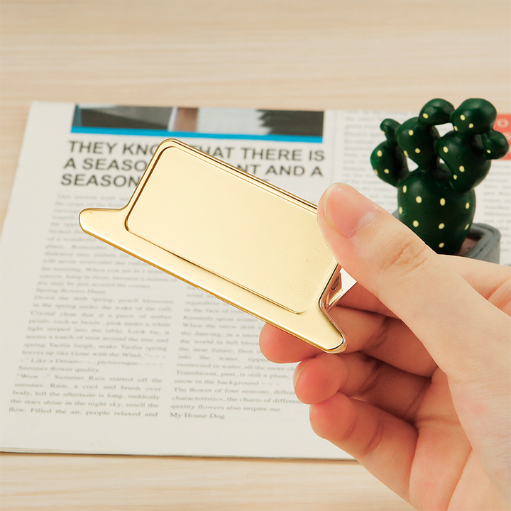 Vintage Gold Binder Clip Zinc Alloy Sturdy Paper Holder