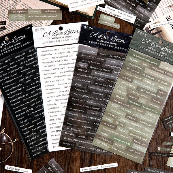 Vintage Love Letter Scrapbook Stickers