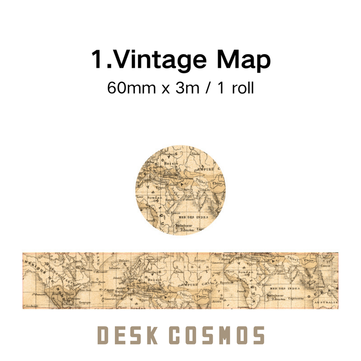 Vintage Map Washi Tape