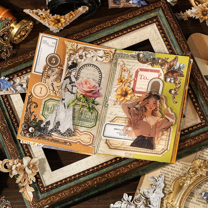 Vintage Muse Border Stickers Floral Scrapbook Pack