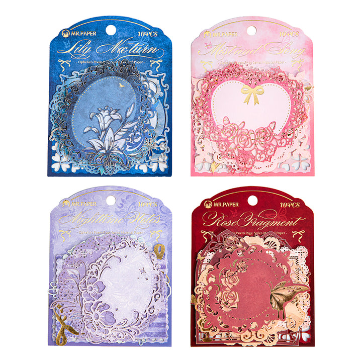 Vintage Paper Craft Paper Ophelias Poetry Material Romantic Lace