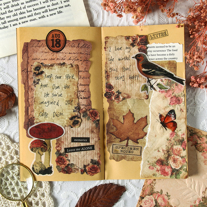 Vintage Paper Old Dreams Aesthetic Supplies For Creative Notebooks