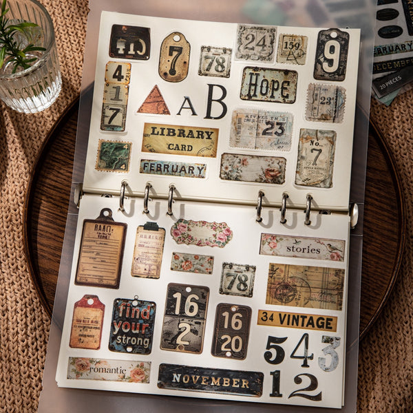 Vintage Stickers Collection of Old Item Labels aesthetic washi PET