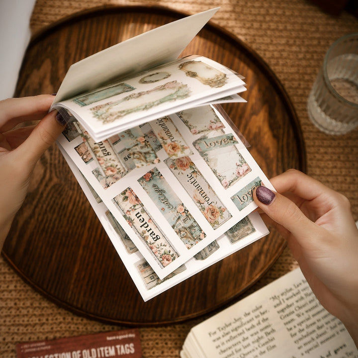 Vintage Stickers Collection of Old Item Labels grunge journal decor