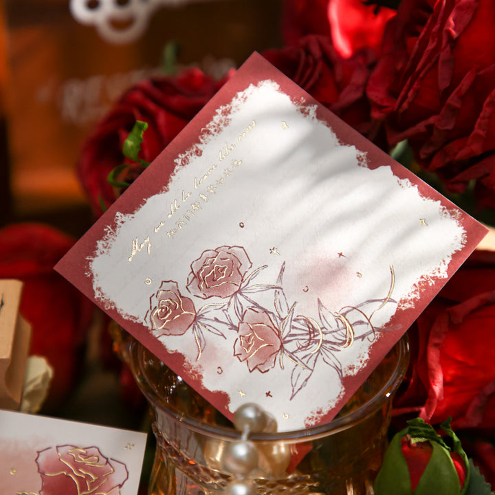 Vintage Style Rose Memo Pads