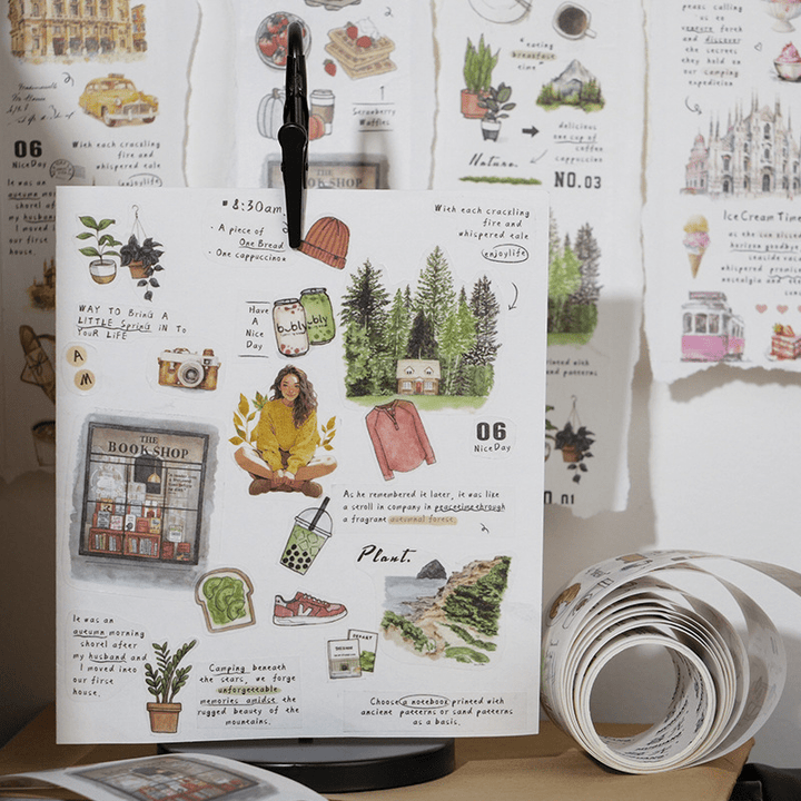 Vintage Washi Embrace The Sea Literary Aesthetic