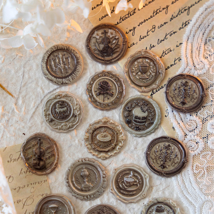 Vintage Wax Seal Stickers Memory Box Series Memory Keepsake Supplies
