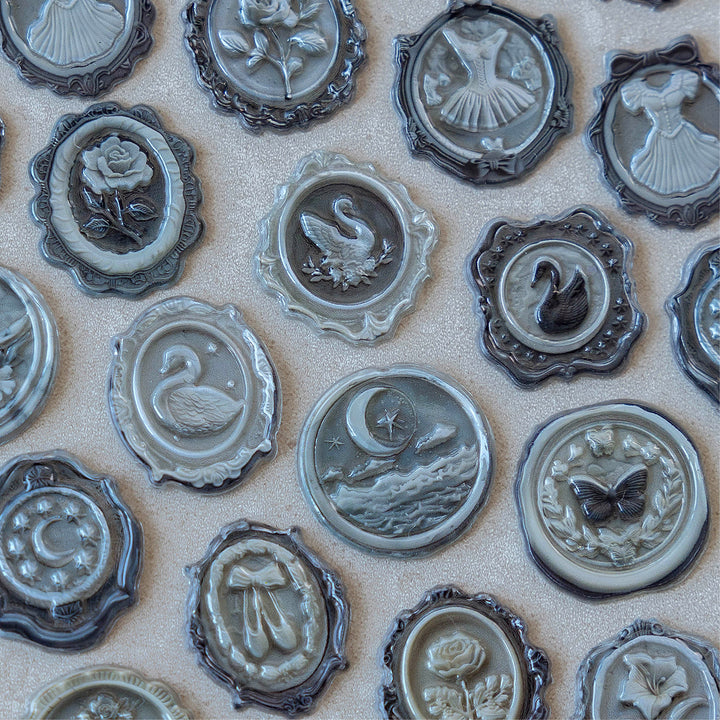 Vintage Wax Seal Stickers Memory Box Series Retro Scrapbook Supplies