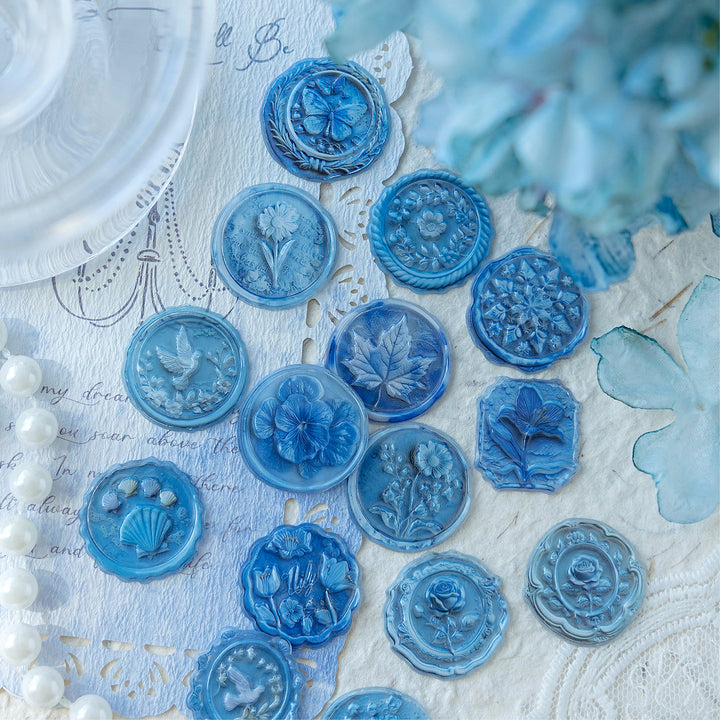 Vintage Wax Seal Stickers Memory Box Series Romantic Wax Seal Art