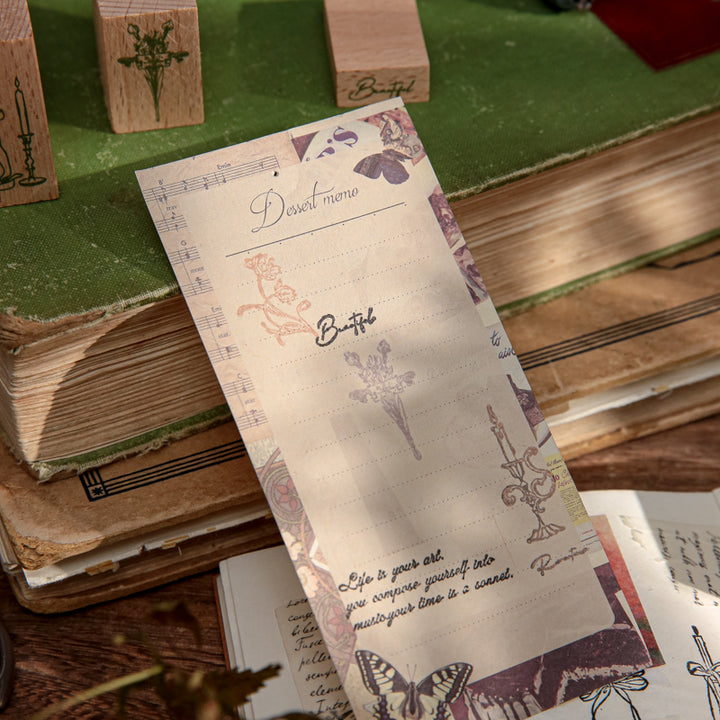 Vintage Wooden Stamps for Tea Party Theme Journals