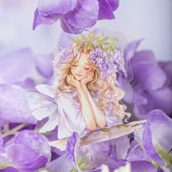Violet Garden Flower & Plant Stickers for Scrapbooking Magic Theme