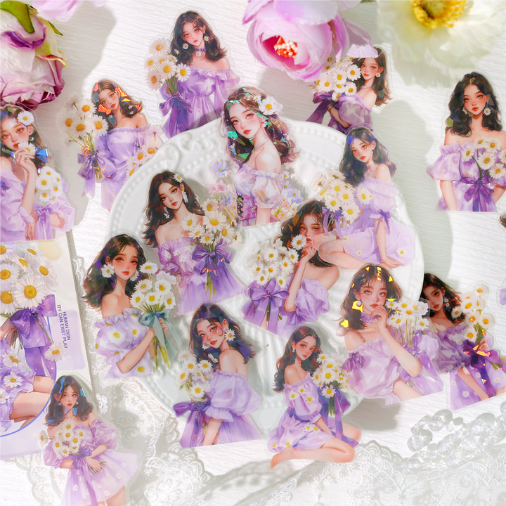Walking with Spring Wishing Stickers Perfect for Art Journals