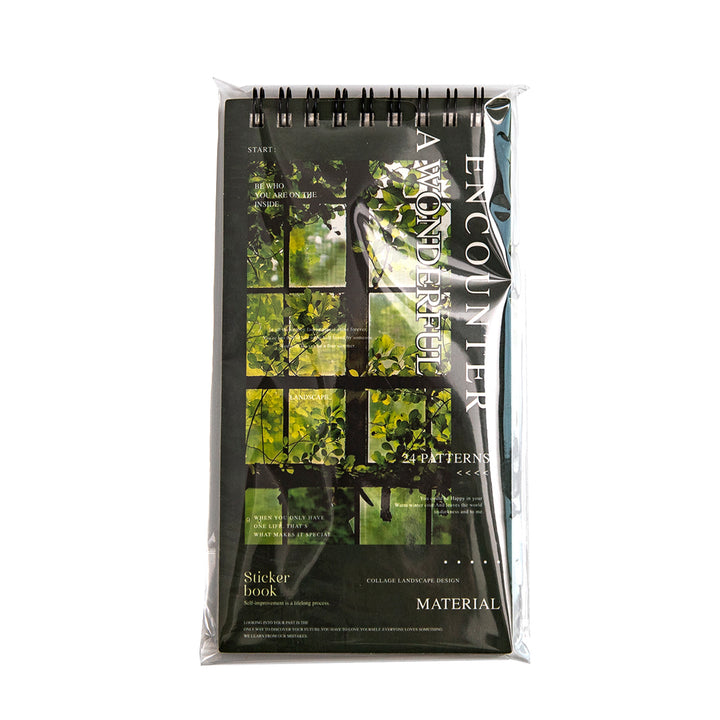 Wall Wrapped Greens PET stickers for junk journal lovers