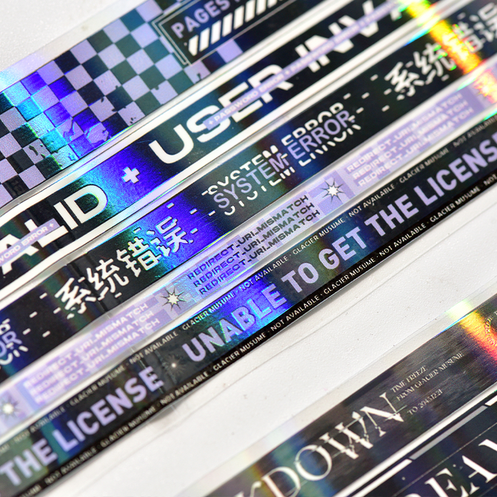 Warning Line 2 Holographic PET Tape Comic