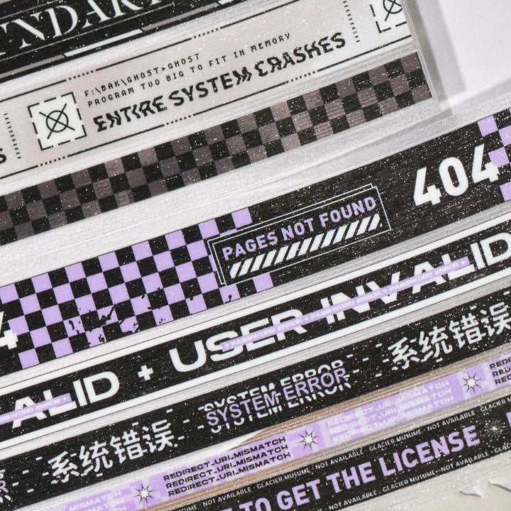 Warning Line 2 Holographic PET Tape Cute