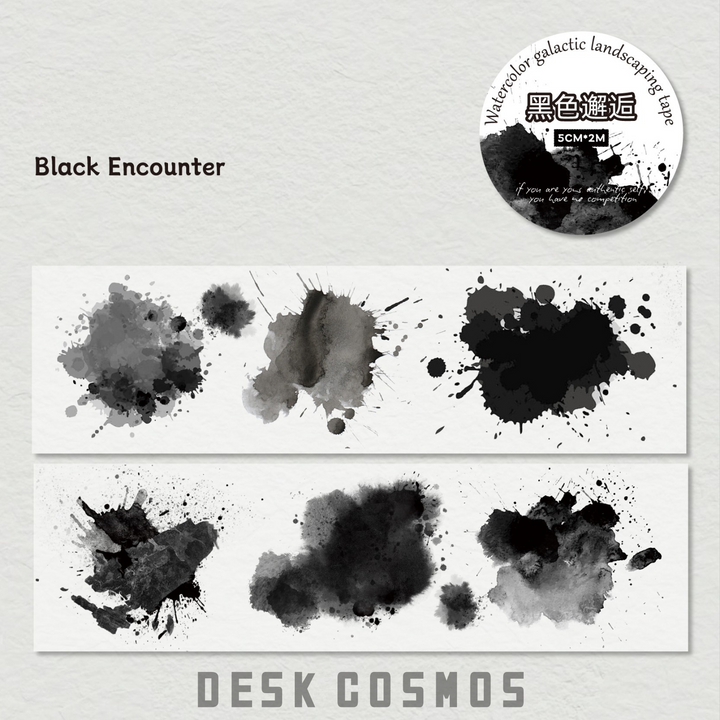 Watercolor Galaxy Black Encounter Watercolor Gothic Tape