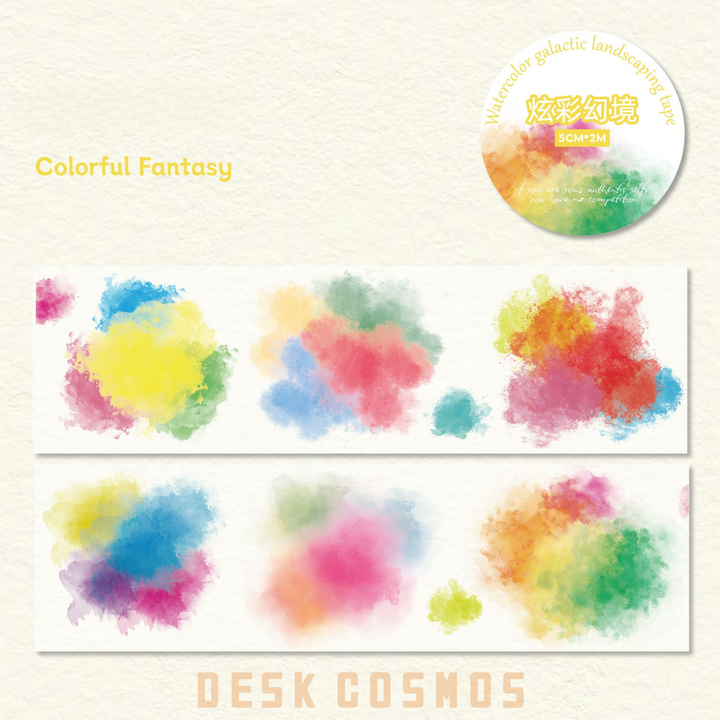 Watercolor Galaxy Colorful Fantasy Watercolor Gothic Tape