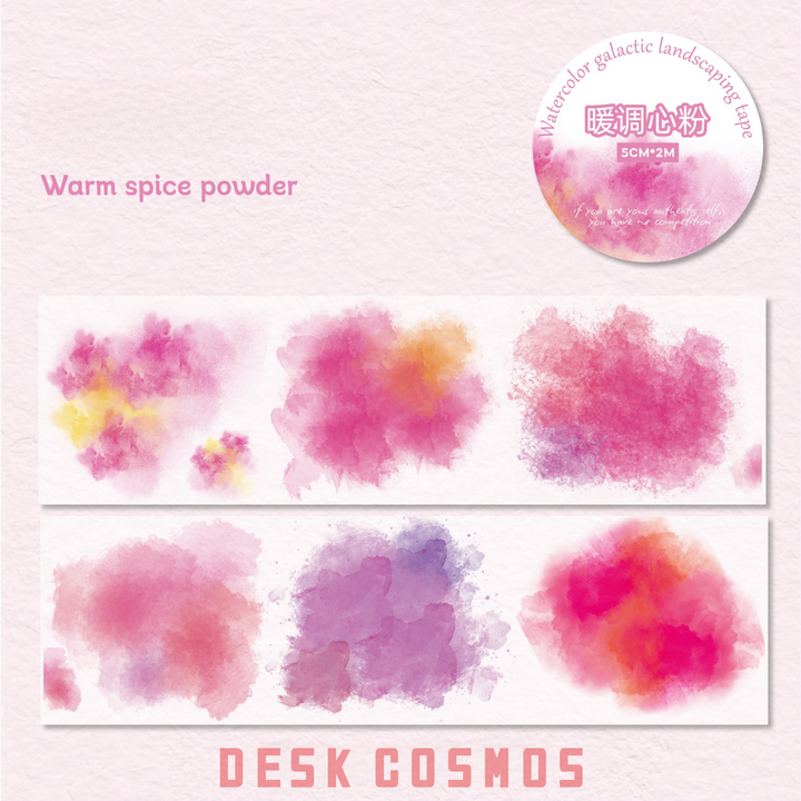Watercolor Galaxy Warm Spice Powder Watercolor Romance Tape