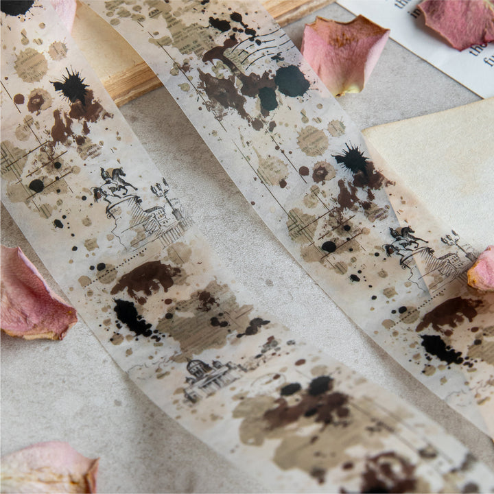 Watercolor Journal Tape Paper Ink Marks Series Delicate Decorative PET Strips