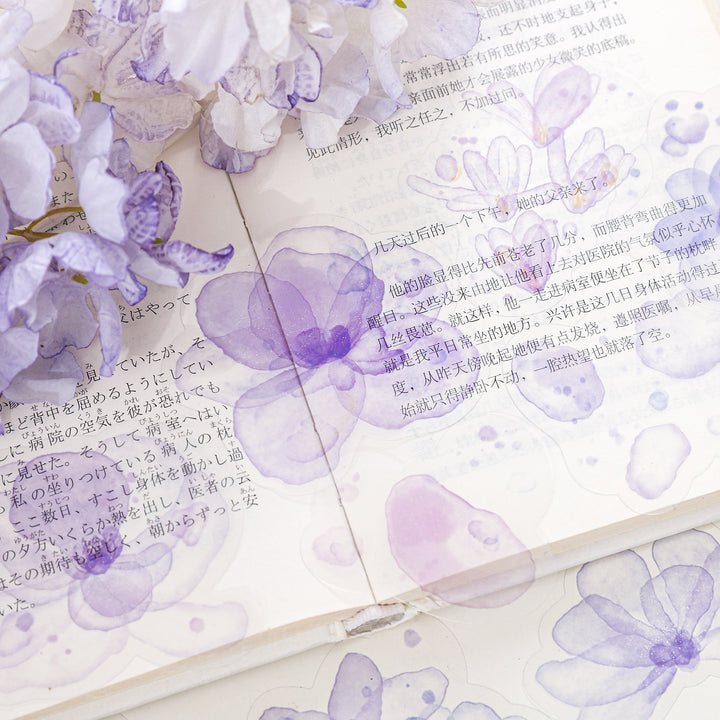 Watercolor PET Stickers Floral Dream Series Elegant Plant PET Stickers