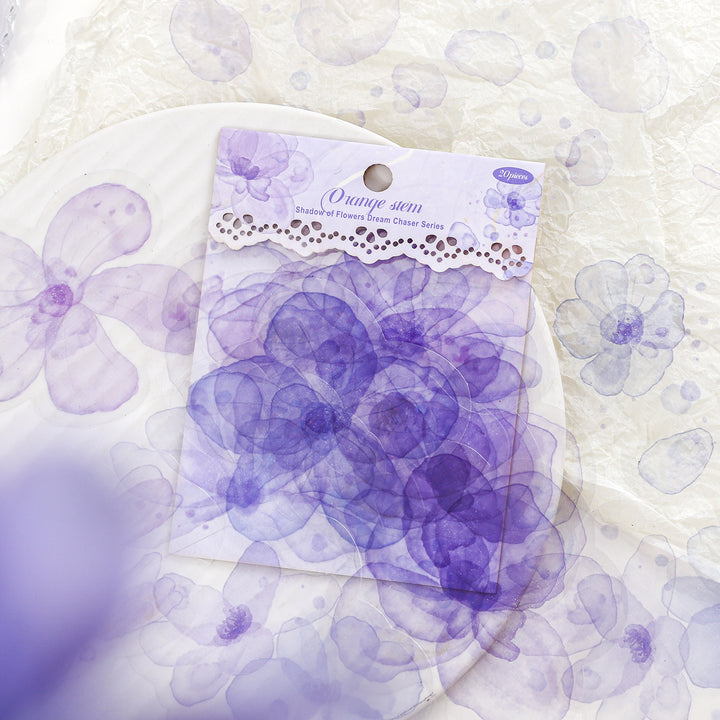 Watercolor PET Stickers Floral Dream Series Vintage Scrapbooking Stickers