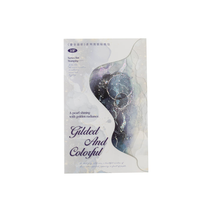 Watercolor PET Stickers Gilded and Resplendent DIY Journal Use
