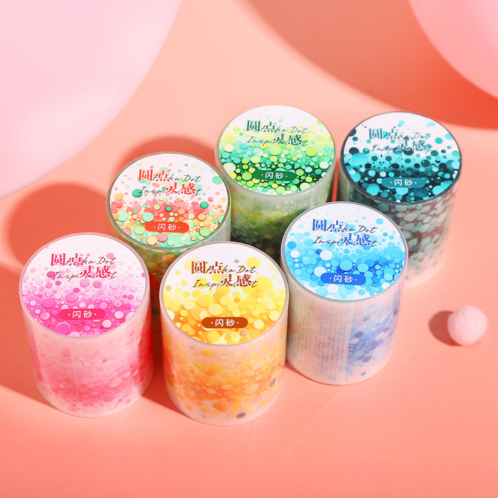 Watercolor PET Tape Dot Inspiration cute watercolor dot journal tape