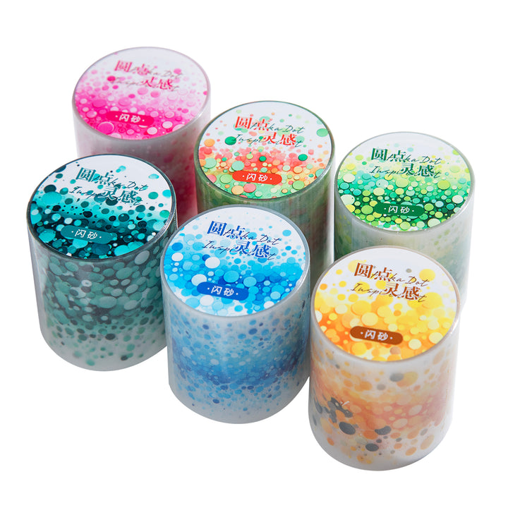 Watercolor PET Tape Dot Inspiration journaling dot tape soft hues