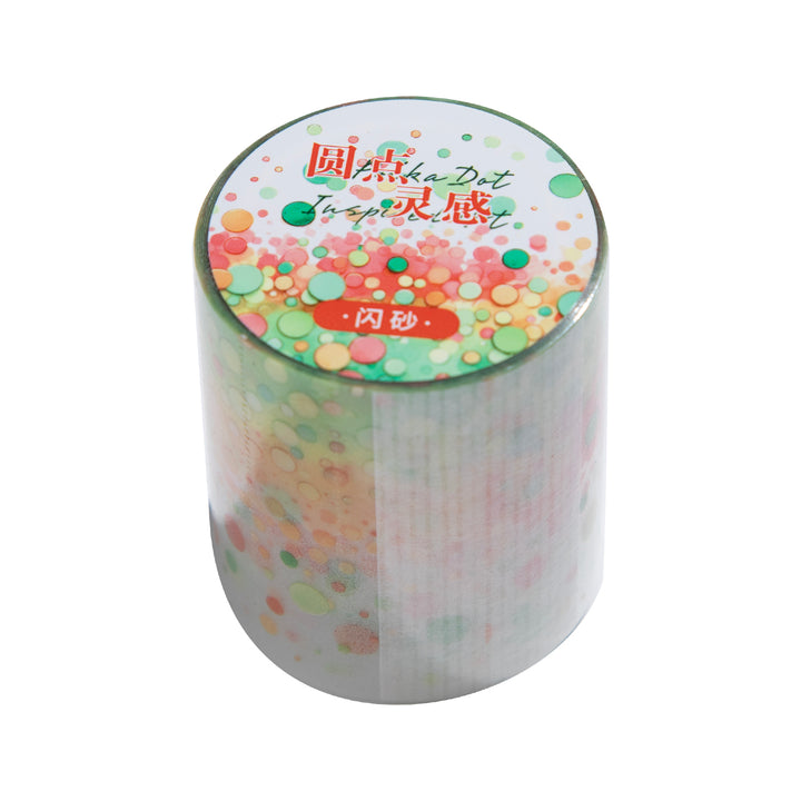 Watercolor PET Tape Dot Inspiration vibrant dot collage supply