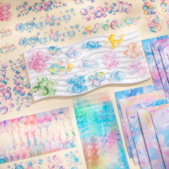 Watercolor Stickers Heals Daily Life soft pastel journaling