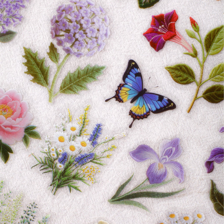 Weaving Embroidery Series Art Stickers for Diary Creation