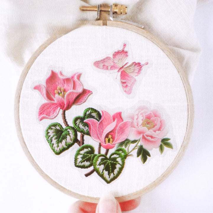 Weaving Embroidery Series Stickers for Junk Journals