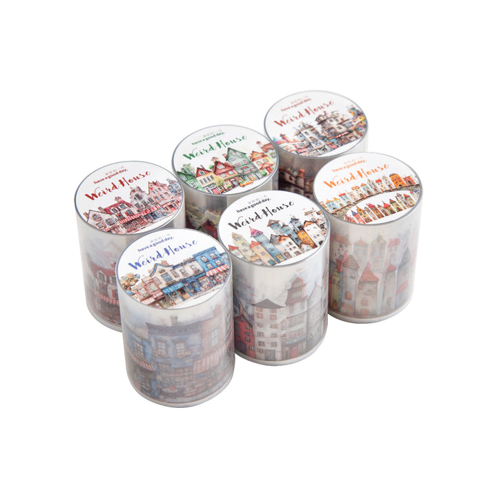 Weird House PET Tape Houses Decorative Pattern