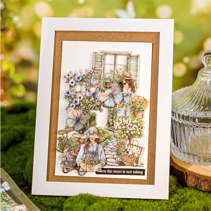 Western Garden Die Cut Stickers For Diary Decoration