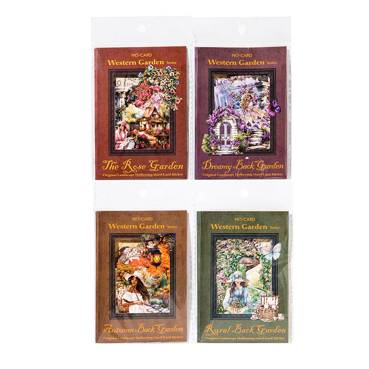 Western Garden Scene Building Stickers For DIY Books