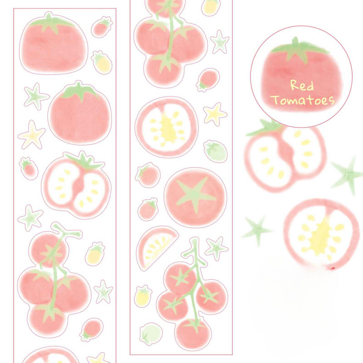 Weweet Series PET Tape Sweet and Cute Fruit Stickers for Scrapbooking