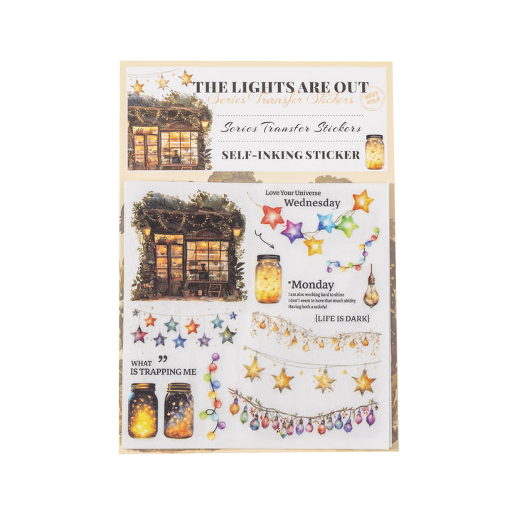 Where the Lights Are Out Transfer Stickers Romantic Stamp Style