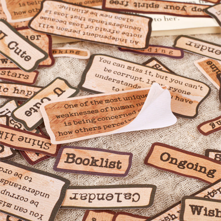 Whisper Series Text Stickers Old Paper Retro Look