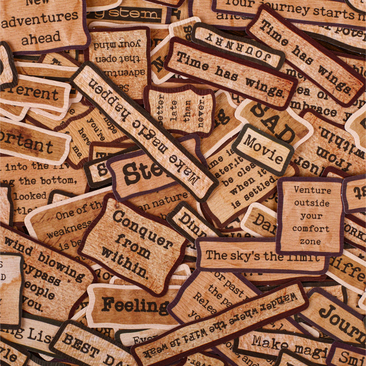 Whisper Series Text Stickers Retro Style Writing Paper