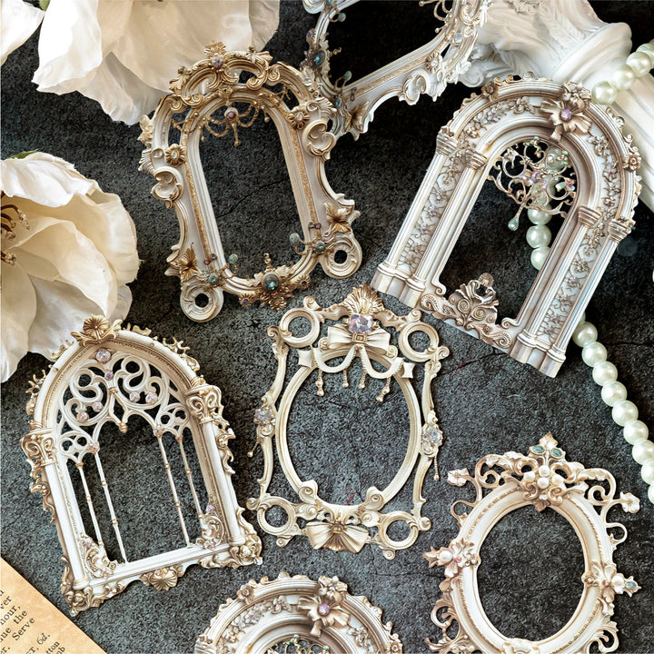 White Gilded Series Nature Inspired Embossing Suitable for Diary Decoration
