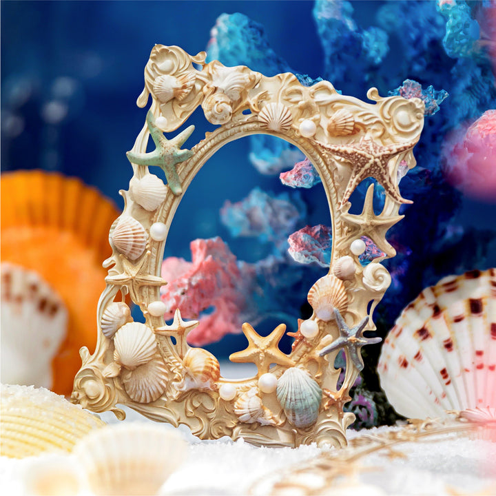 White Gilded Series Ocean Border Embossing Suitable for Journal Decoration