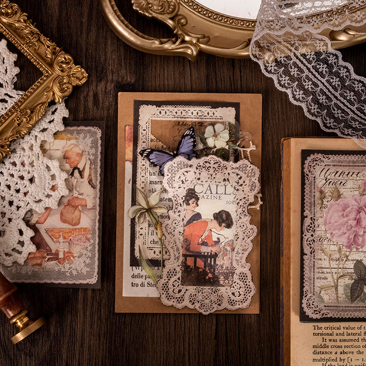 White Mist Lace Elegant Paper Ideal for Personalized Journals
