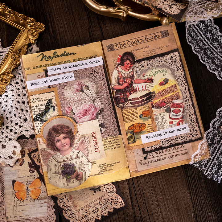 White Mist Lace Scrapbook Paper DIY Collage Essential