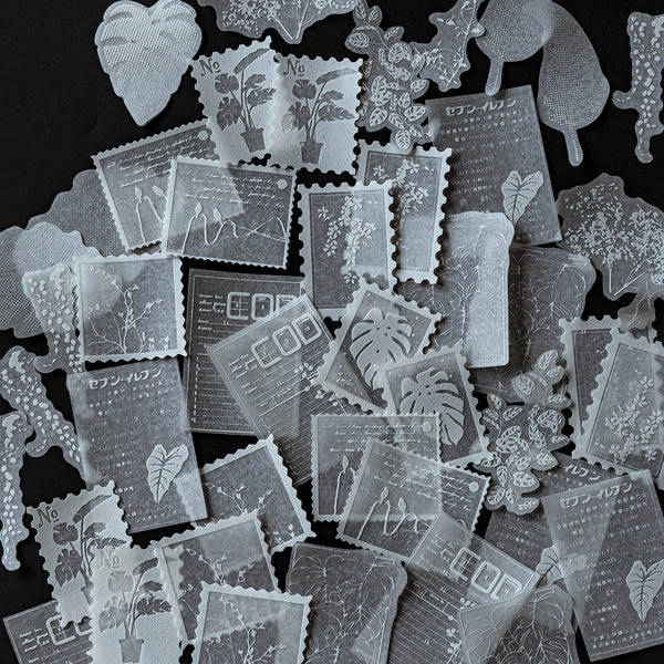 White Mist Stickers Handwritten Letters Suitable for Personal Decoration